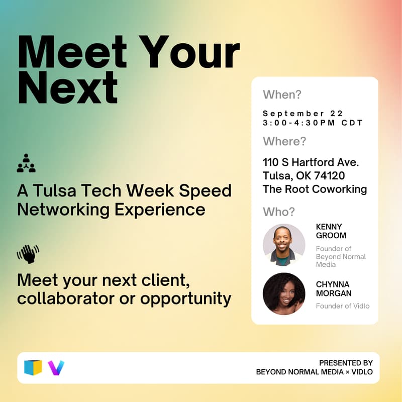 Cover Image for Thee Tulsa Tech Week Speed Networking Experience