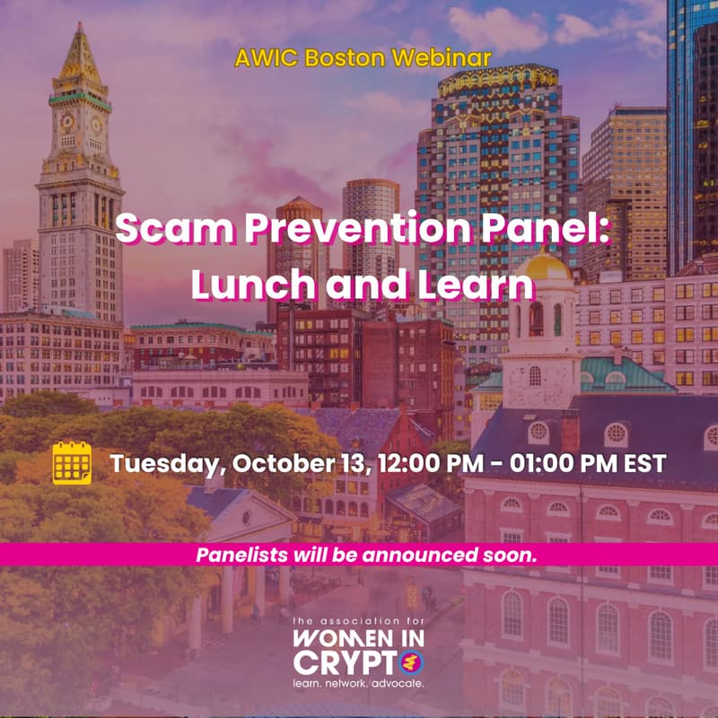 Cover Image for AWIC Boston Webinar. Scam Prevention Panel: Lunch and Learn