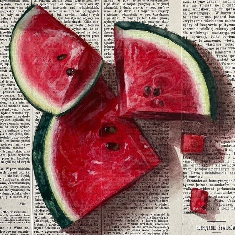 Cover Image for Summer Fruits on Newspaper 🍉🍑