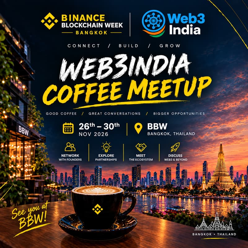 Cover Image for Web3India Coffee Meetup @ Binance Blockchain Week Bangkok 2026