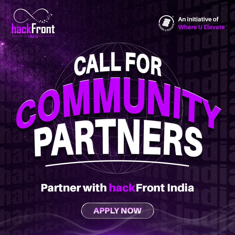 Cover Image for hackFront India - Founding Community Partner Program