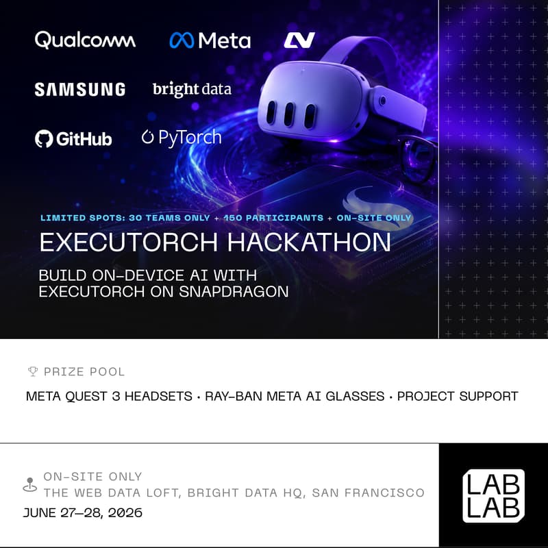 Cover Image for ExecuTorch with Meta & Qualcomm @ The Web Data Loft