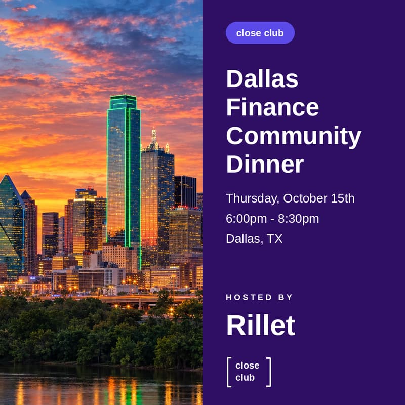 Cover Image for Dallas Finance Community Dinner