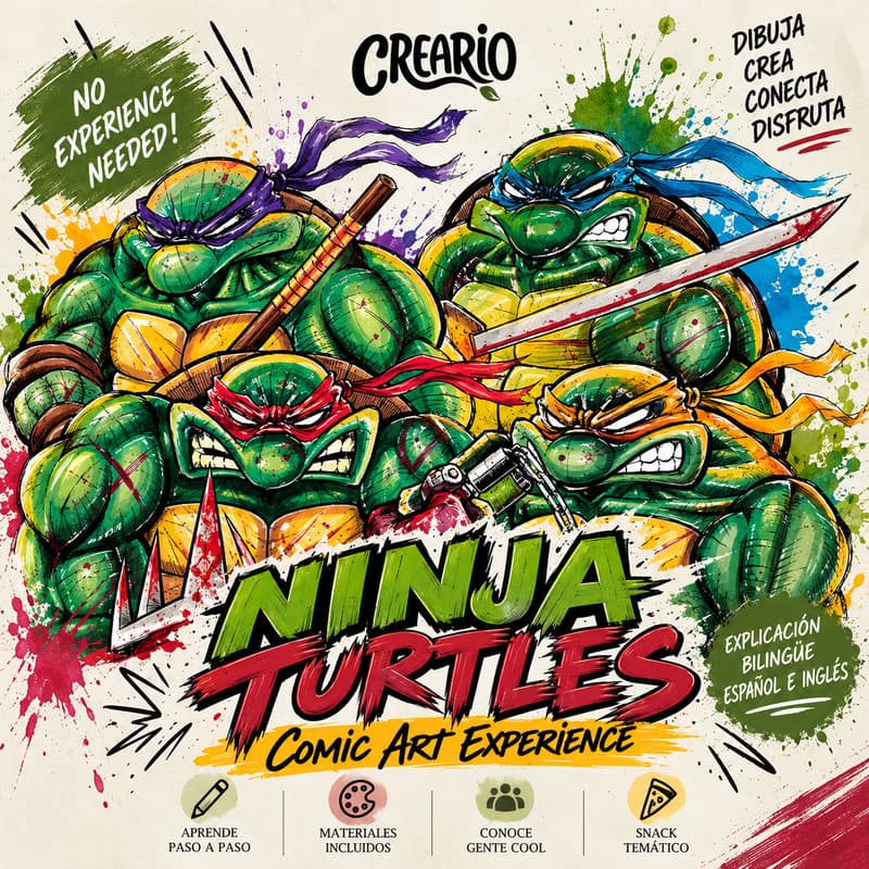 Cover Image for NINJA TURTLES 🐢 — Comic Art Experience