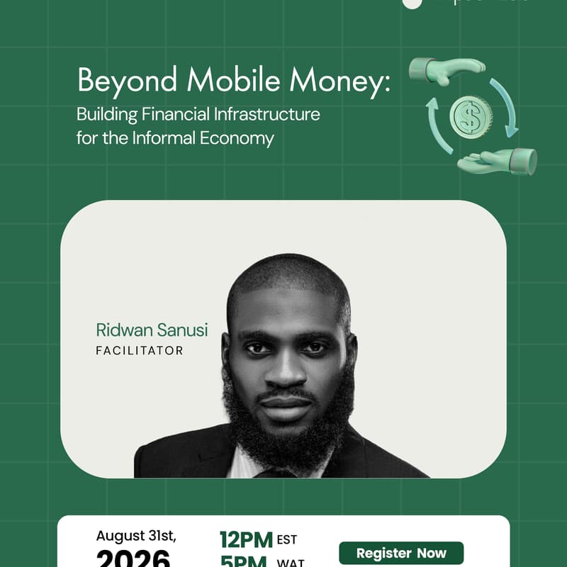 Cover Image for Beyond Mobile Money: Building Financial Infrastructure for the Informal Economy