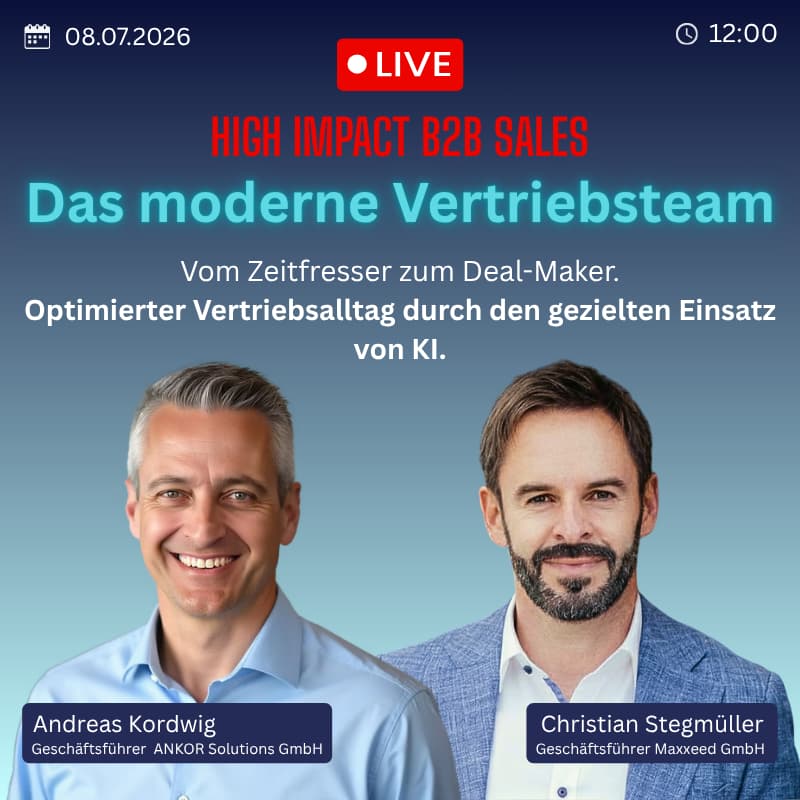 Cover Image for Der neue Alltag moderner Vertriebsteams | High Impact B2B Sales | Live Webinar
