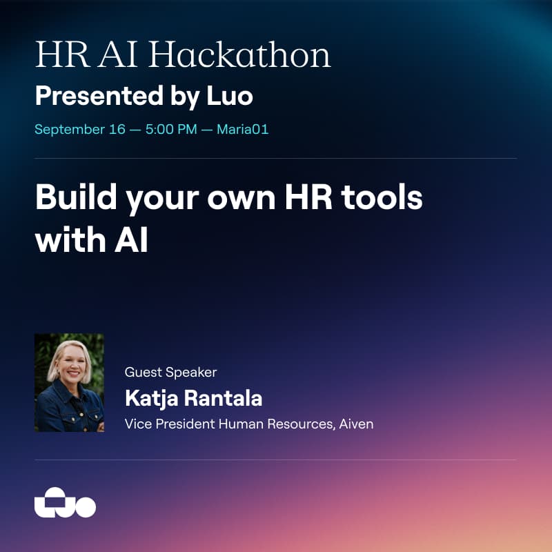 Cover Image for HR AI Hackathon, presented by Luo