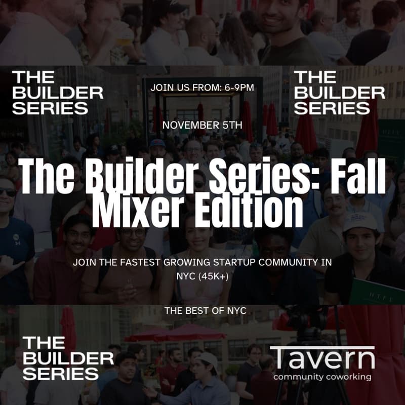 Cover Image for The Builder Series: Founder, Investor & Operator Nights - Nov. 5th