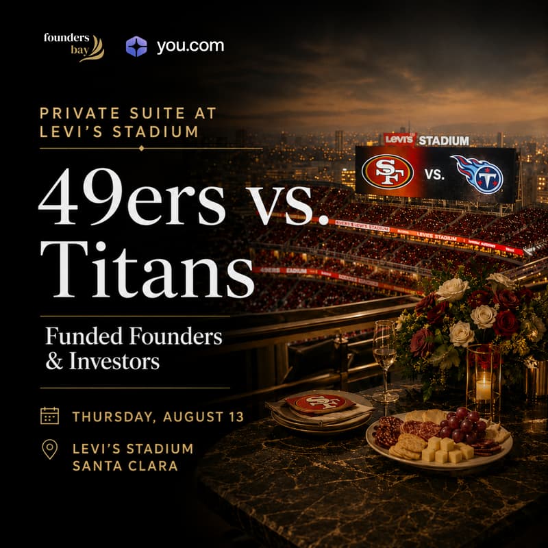 Cover Image for PRIVATE SUITE AT LEVI’S STADIUM: 49ers vs. Titans | Funded Founders & Investors