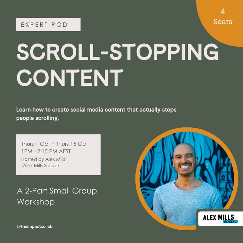 Cover Image for Scroll-Stopping Content Expert Pod — with Alex Mills from Alex Mills Social