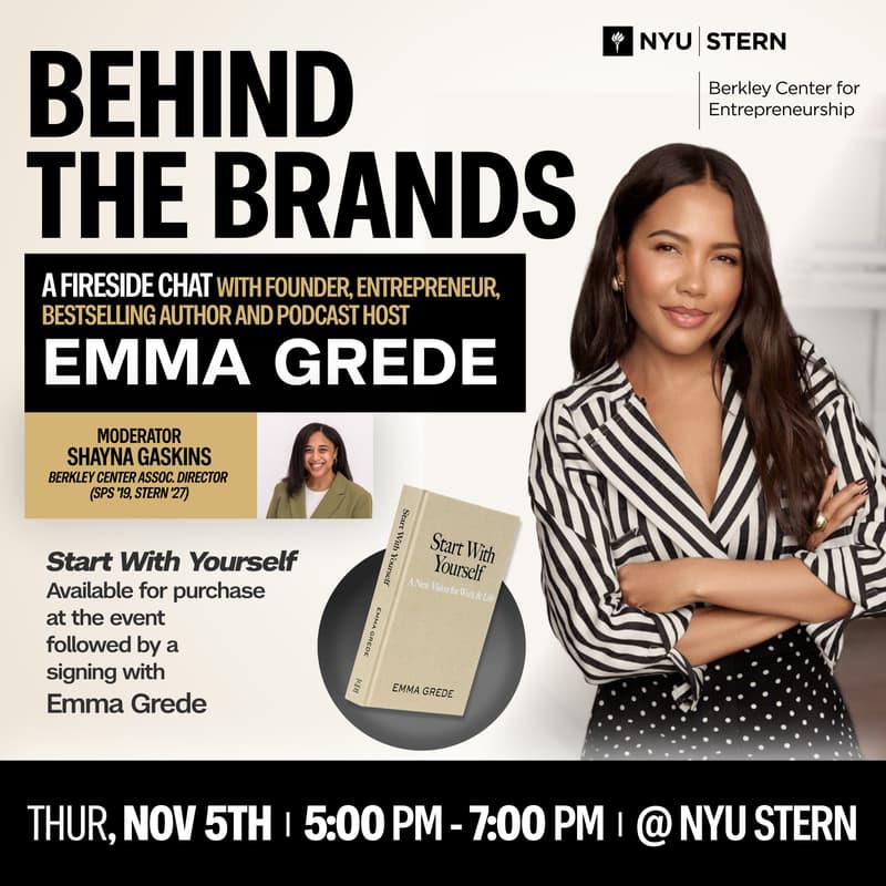 Cover Image for Behind the Brands: A Fireside Chat with Emma Grede, Founder, Serial Entrepreneur, Author and Podcast Host
