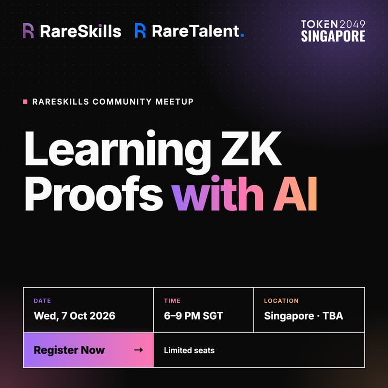 Cover Image for Learning ZK Proofs with AI | RareSkills Web3 Developer Community Meetup