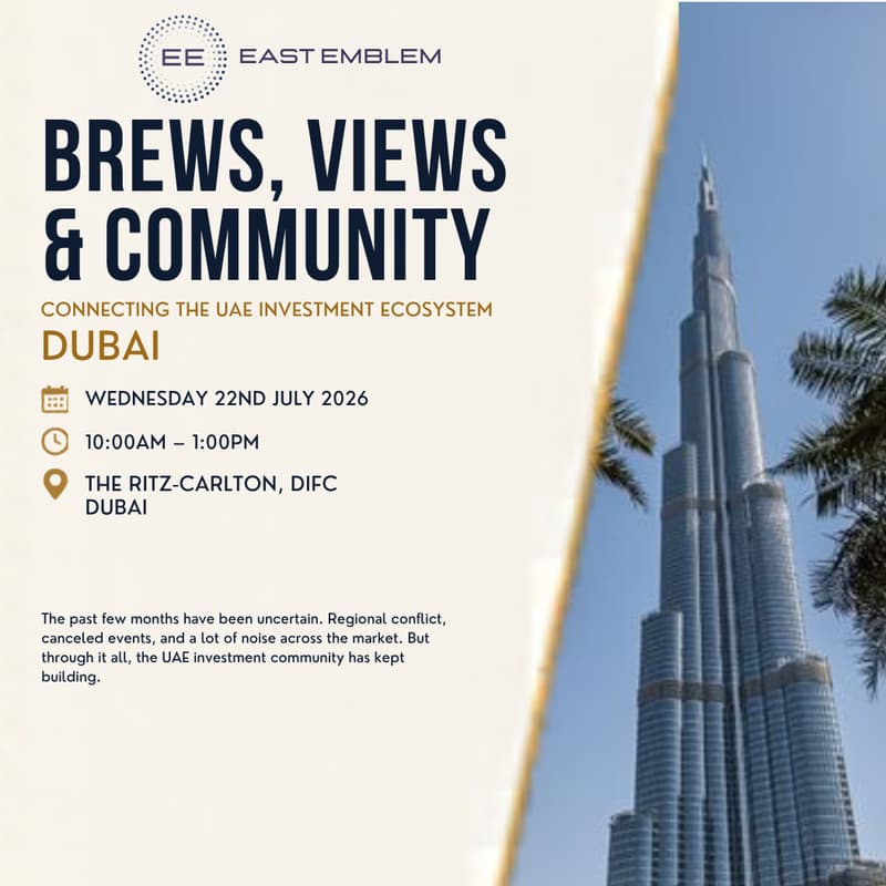 Cover Image for Brews, Views and Community 006 - Dubai - July 2026