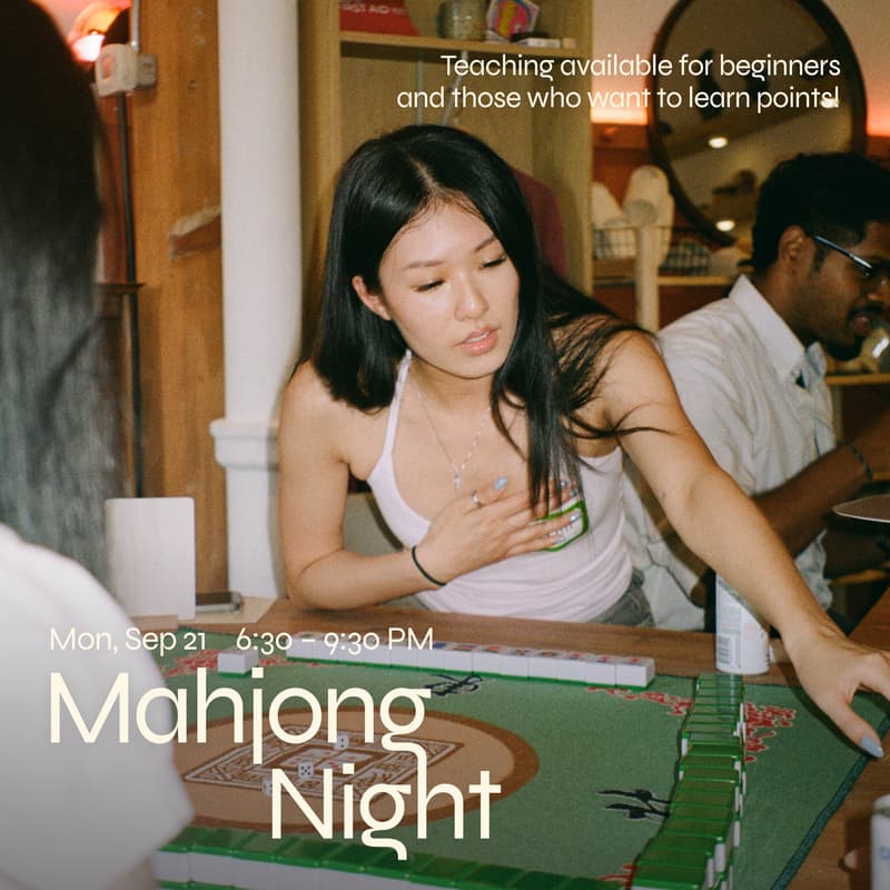 Cover Image for Mahjong Night (Beginner friendly!)