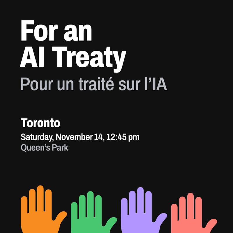 Cover Image for March for an AI Treaty · Marche pour un traité sur l’IA