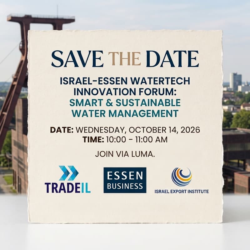 Cover Image for Israel-Essen WaterTech Innovation Forum: Smart & Sustainable Water Management