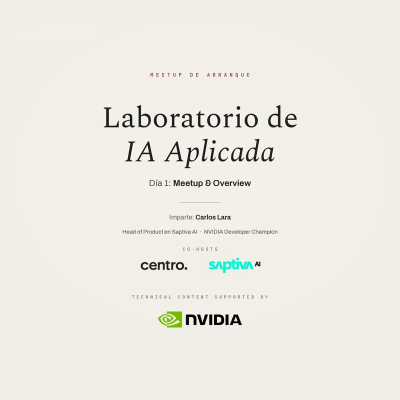Cover Image for Laboratorio de IA Aplicada - Meetup de arranque