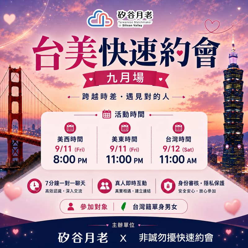 Cover Image for 台美快速約會 9 月場