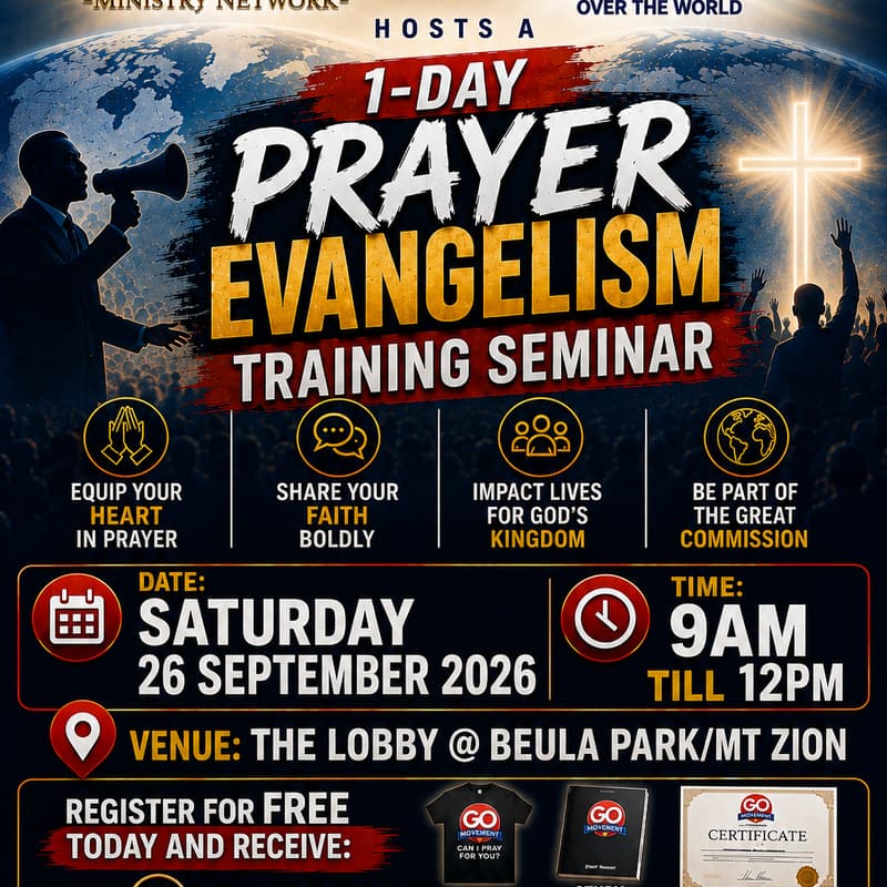 Cover Image for GO-MOVEMENT PRAYER EVANGELISM TRAINING SEMINAR