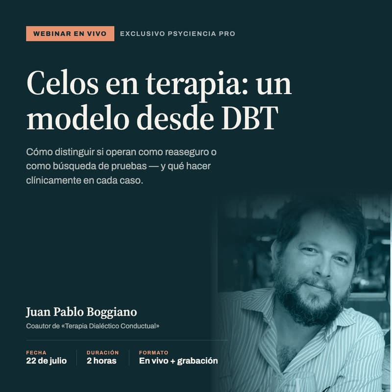 Cover Image for Celos en terapia desde DBT (webinar gratuito para miembros)