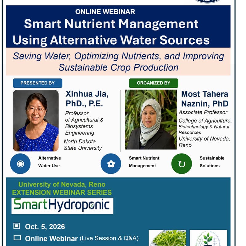 Cover Image for Online Webinar: Smart Nutrient Management Using Alternative Water Sources