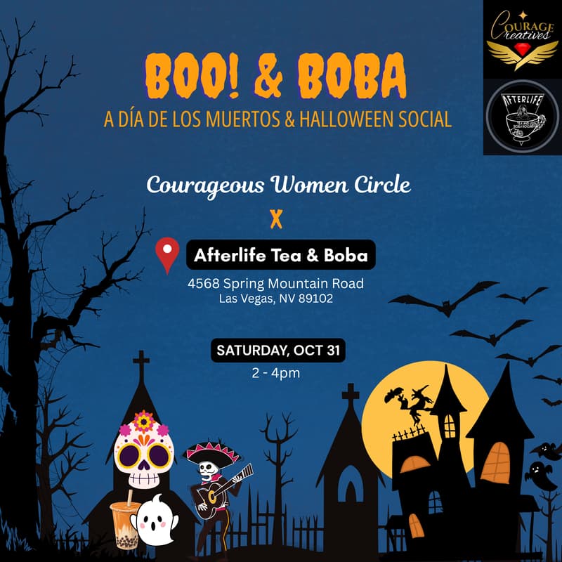Cover Image for Boo! & Boba: A Día de los Muertos & Halloween Social