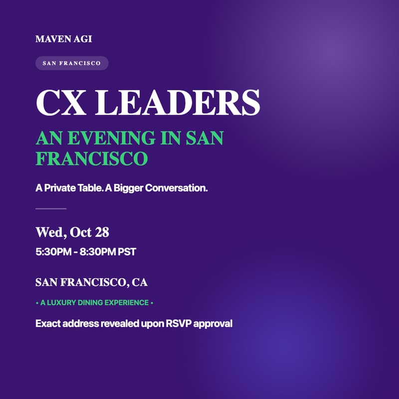 Cover Image for CX Leaders: An Evening in San Francisco | A Private Table, A Bigger Conversation