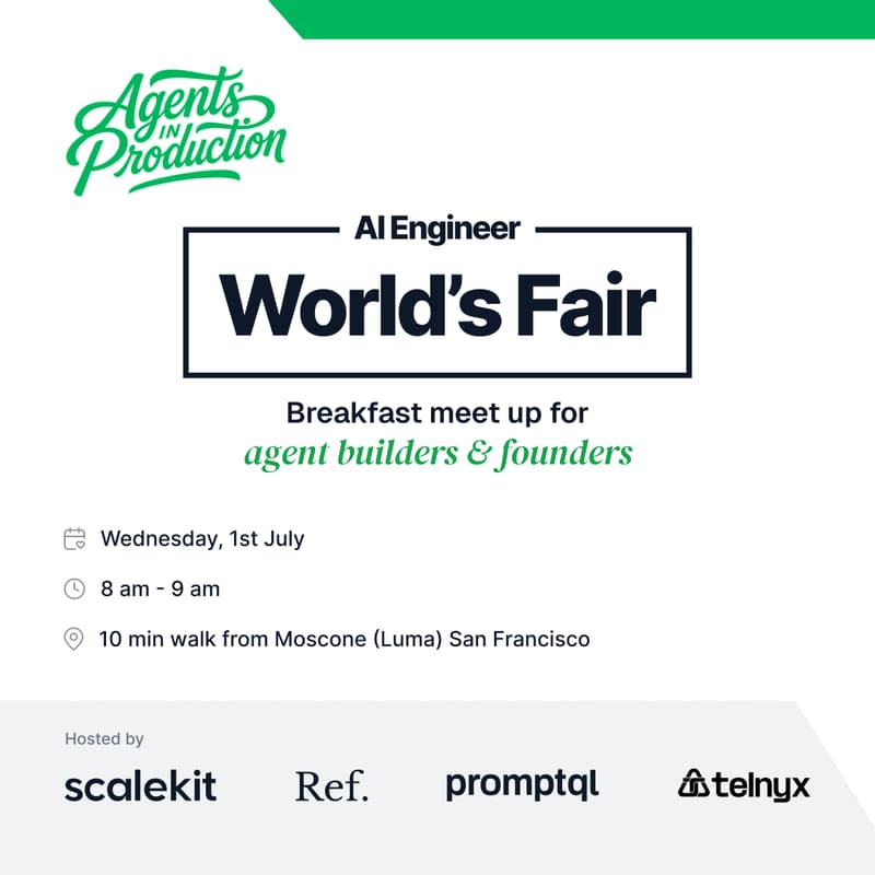 Cover Image for Agents & Bagels: AIEWF'26 breakfast meet up by Scalekit x Ref x Promptql x Telnyx