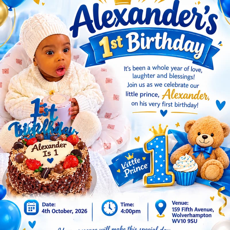 Cover Image for ALEXANDER'S FIRST BIRTHDAY