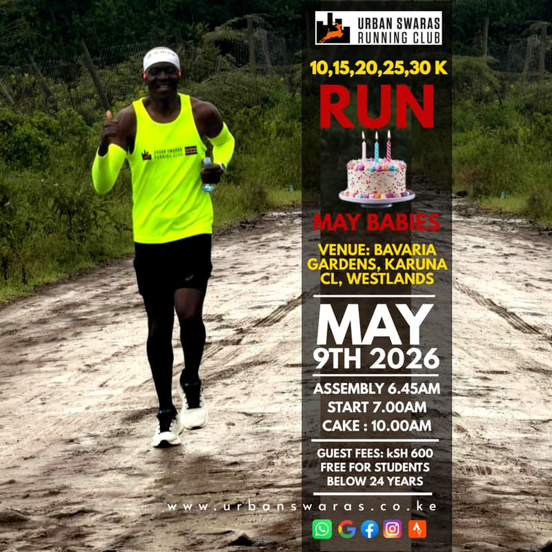 Cover Image for USRC 09th May 2026 Run 851 @ Bavaria Gardens, Karuna Close, Westlands- Nairobi