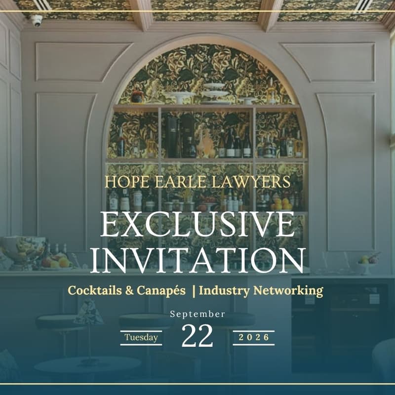 Cover Image for Hope Earle Lawyers: Networking Event