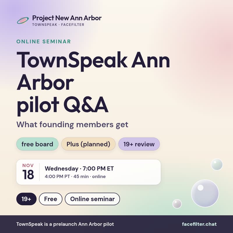 Cover Image for TownSpeak Ann Arbor Pilot Q&A: What Founding Members Get