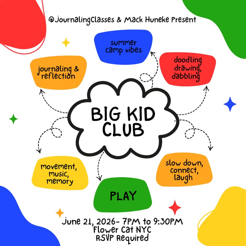 Cover Image for Big Kid Club: an evening of creative play and exploration