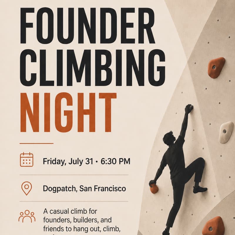 Cover Image for Founder & Builders Climb Night