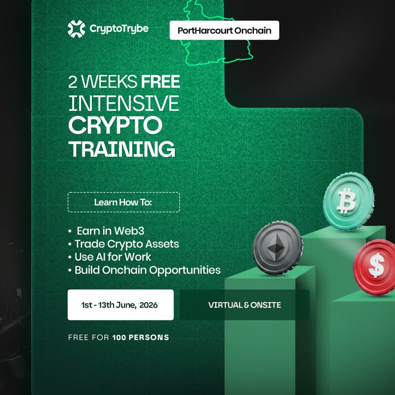 Cover Image for CryptoTrybe's 2Weeks Intensive Crypto Training, Portharcourt