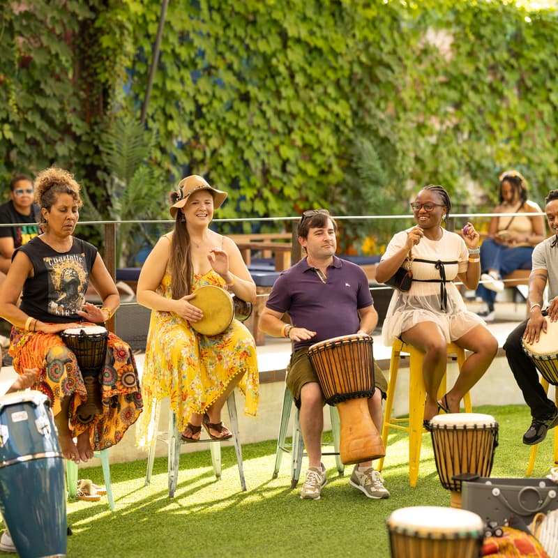 Cover Image for Drum Circle at Jason and Loan's home
