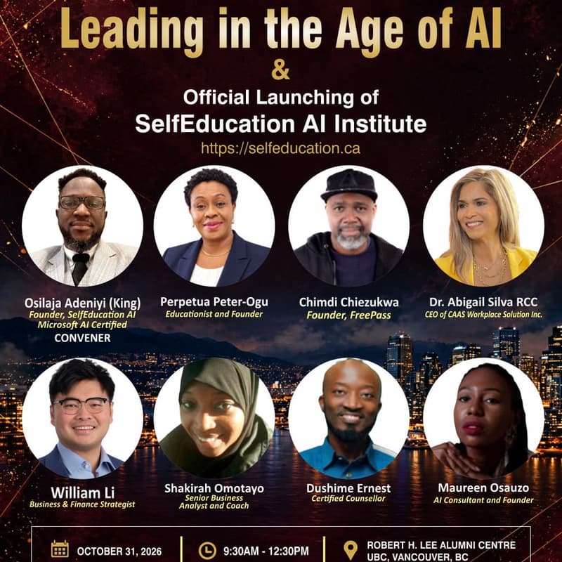 Cover Image for Leading in the Age of AI & Official Launch of SelfEducation AI Institute at UBC.