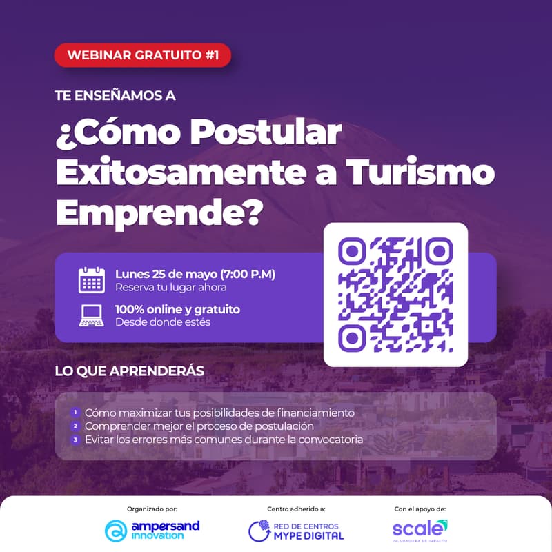 Cover Image for Charla Informativa I: Cómo Postular Exitosamente al Fondo Turismo Emprende 2026
