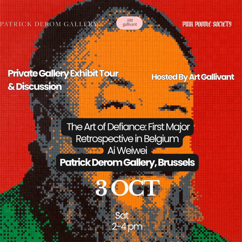 Cover Image for ✨ Brussels | Private Exhibition Tour, Wine & Discussion | Ai Weiwei’s First Major Retrospective in Belgium