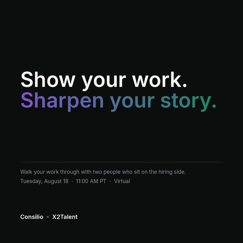 Cover Image for X2 Talent + Consilio Office Hours: Portfolio Review