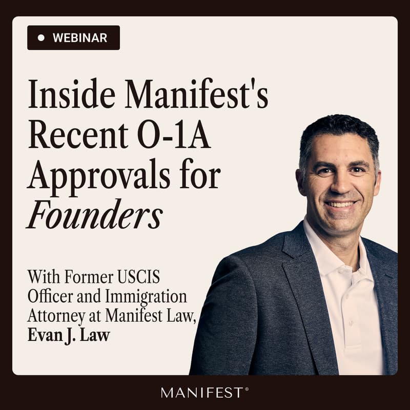 Cover Image for Inside Manifest's Recent O-1A Approvals for Founders