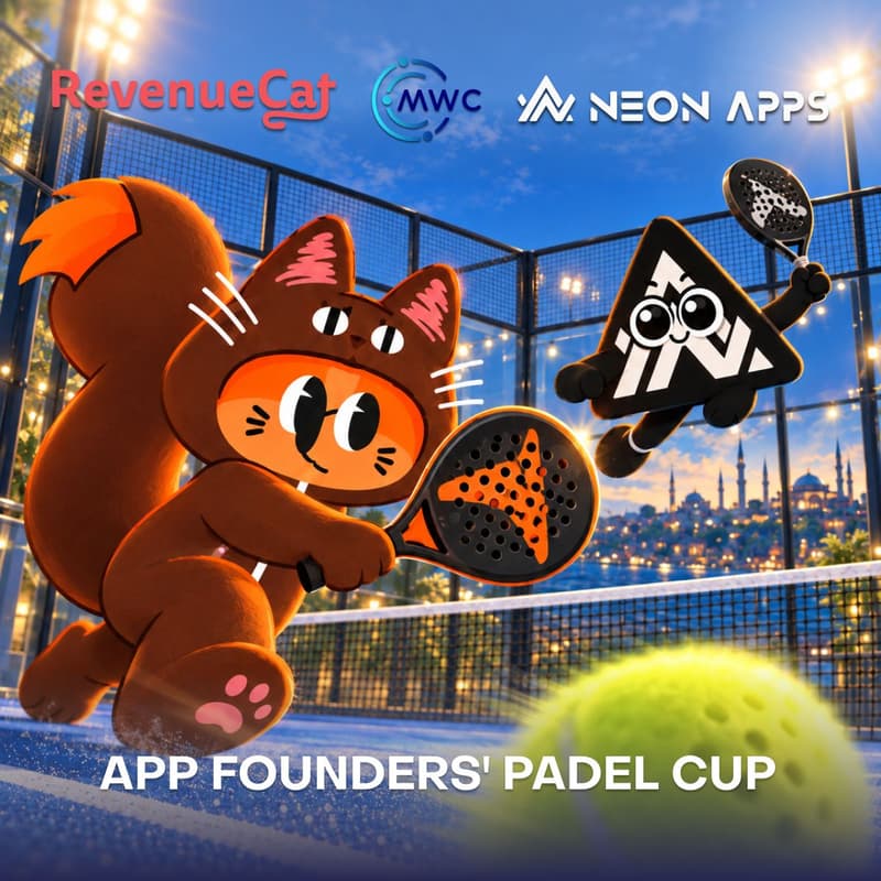 Cover Image for RevenueCat x MWC x Neon Apps App Founders' Padel Cup