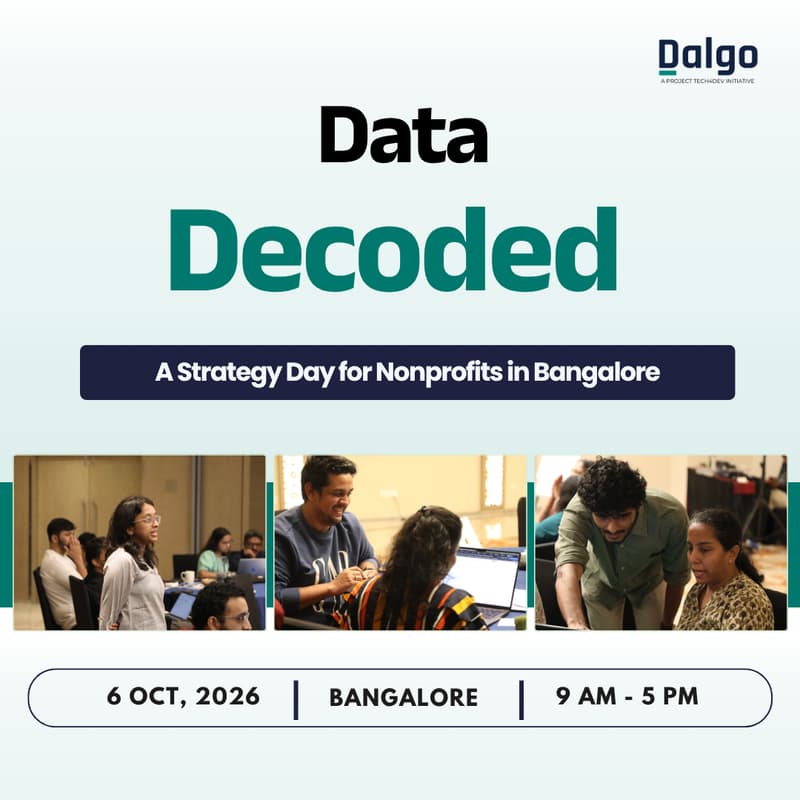 Cover Image for Data Decoded with Dalgo: A Strategy Day for Nonprofits in Bangalore