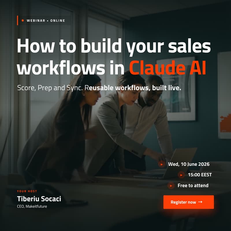 Cover Image for How to Build Your Sales Workflows in Claude AI: Score, Prep and Sync, Live
