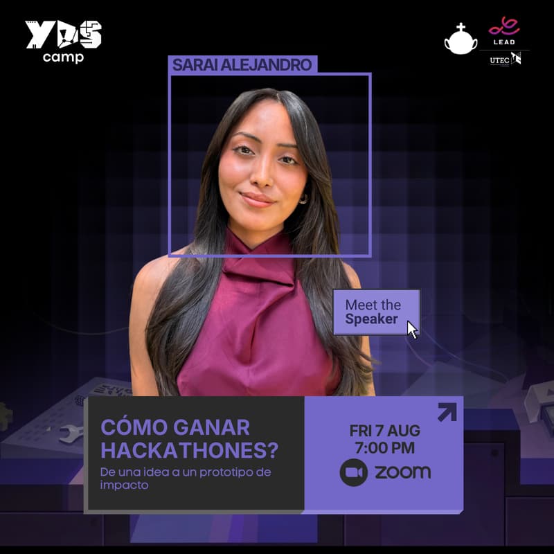Cover Image for El arte de ganar Hackathons: De idea a prototipo de impacto - Sarai Alejandro