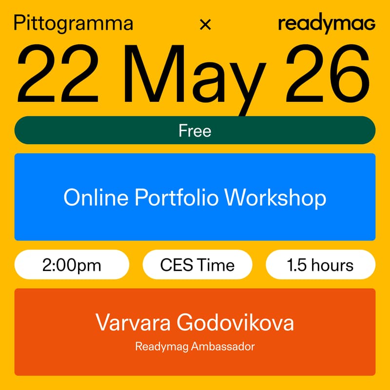 Cover Image for Online Portfolio Workshop by Readymag in collaboration with Pittogramma