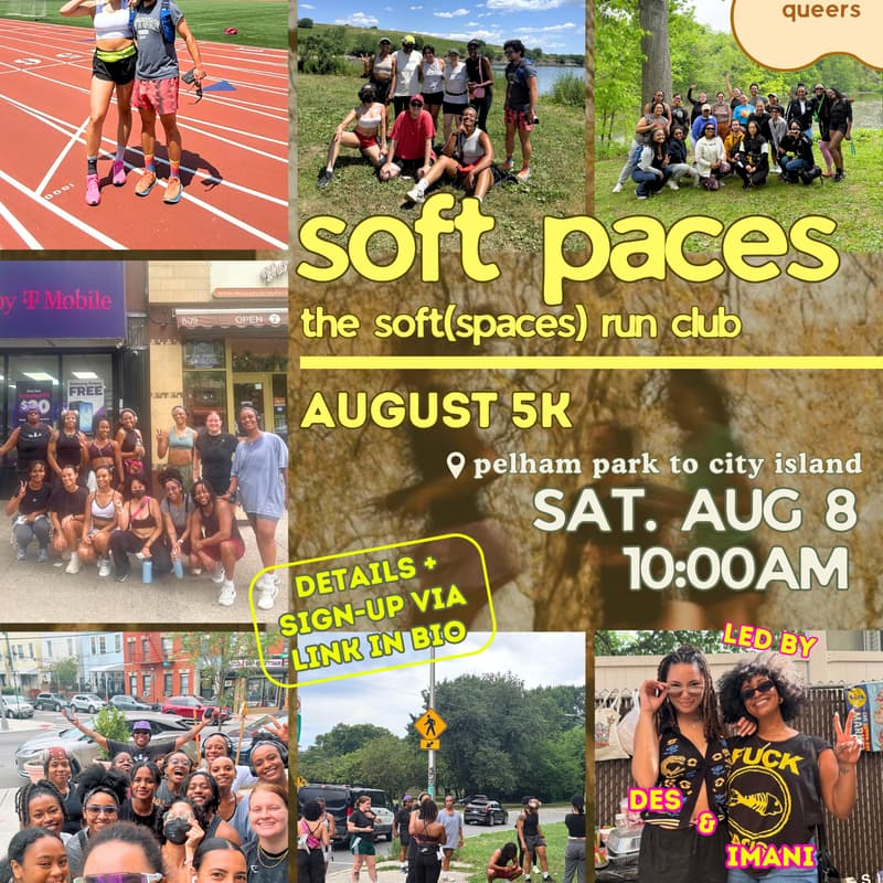 Cover Image for SOFT PACES – the soft(spaces) run club: August 5K ☀️