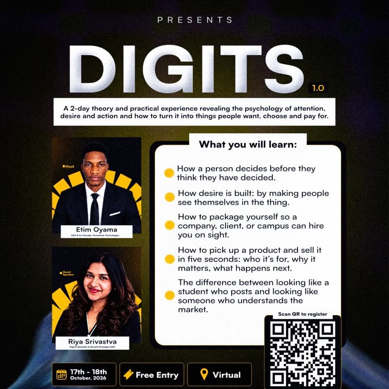 Cover Image for DIGITS 1.0 with Riya Srivastva ๐ฌ๐ง๐ฎ๐ณ