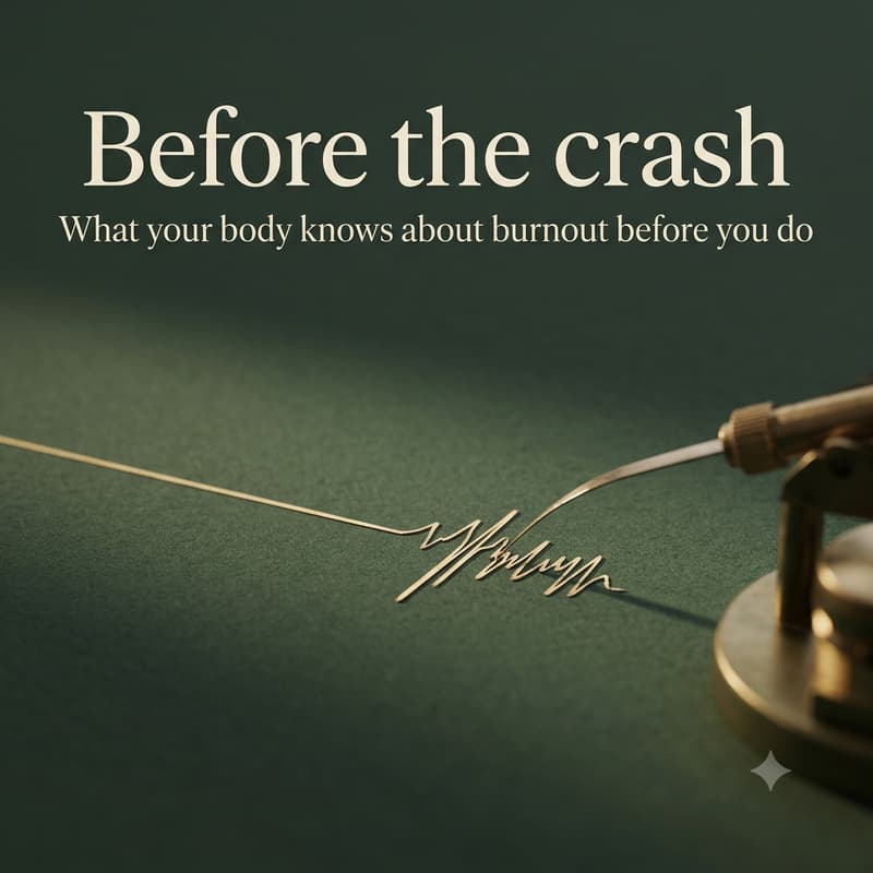 Cover Image for Before the crash: what your body knows about burnout before you do - Open Registration