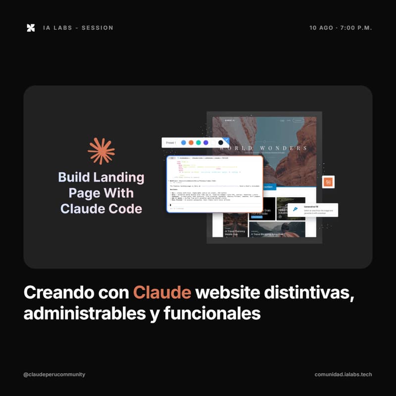 Cover Image for Creando con Claude website distintivas, administrables y funcionales